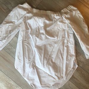 White off-the-shoulder shirt